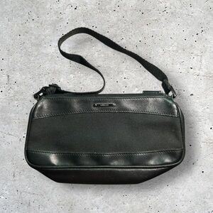 Gucci Auth. VTG Leather & Canvas Pochette Bag - Black